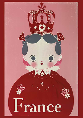 Retro France Travel Poster