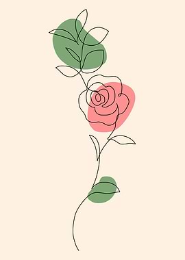 Rose and Leaves
