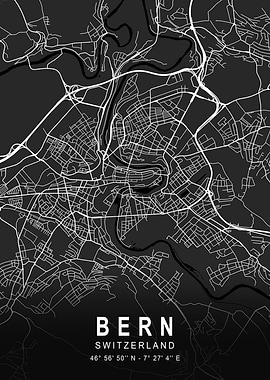 Bern Dark Map