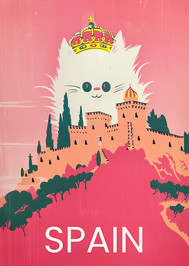 Cute Spain Travel Poster