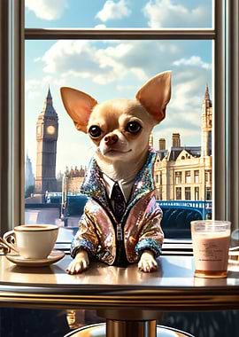 Chihuahua in the caffe