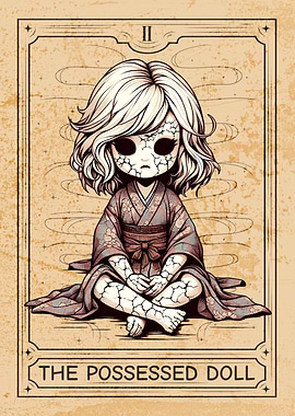 Spooky Doll Tarot Card