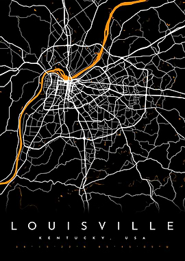 Louisville Map Kentucky