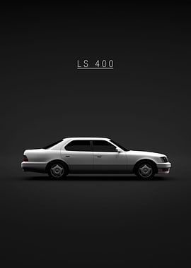 White Lexus LS 400