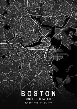 Boston Dark Map