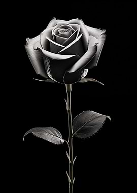 Rose Black and White