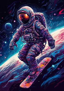 Snowboard Astronaut Sport