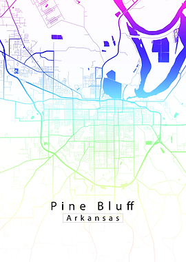 Pine Bluff Arkansas Map