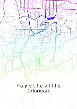 Fayetteville Arkansas Map