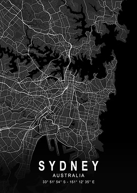 Sydney Dark Map