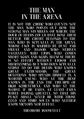 The man in the arena