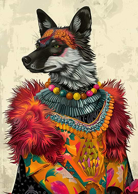 Shaman Wolf Portrait