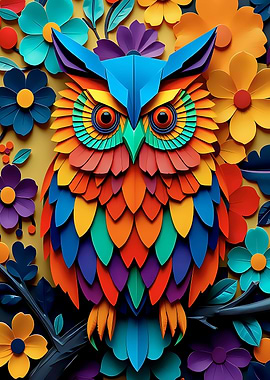 Owl Colorful