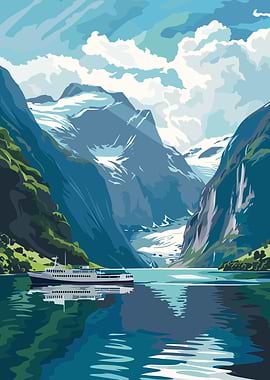 Beautiful Fjord Landscape