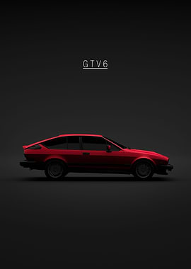 Alfa Romeo GTV6 Red 1986