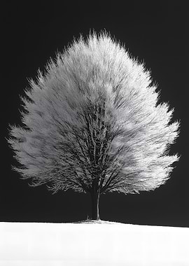 Tree in Center Snow Land