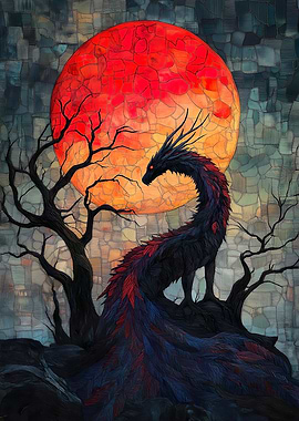 Tissue Bloodmoon Dragon