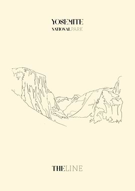 Yosemite made with lines