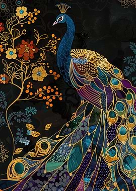 Nouveau Patchwork Peacock