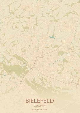 Bielefeld Germany City Map