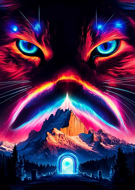 Cosmic Feline Guardian