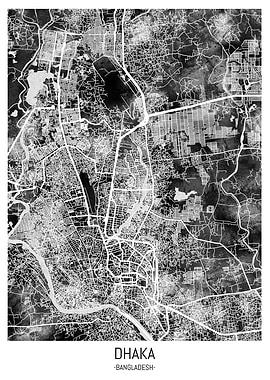 Dhaka Bangladesh City Map