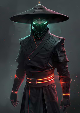 Cyberpunk Asian Warrior