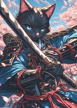 Samurai Bombay Cat Poise