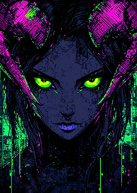 Neon Dripping Succubus