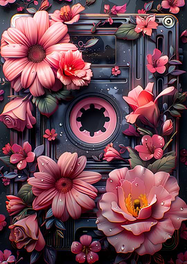 Floral Cassette Tape