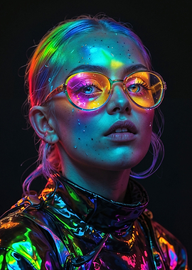 Neon Spectrum Portrait