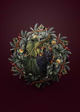 Black Grape Wreath