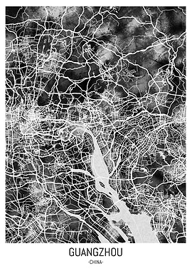 Guangzhou China City Map