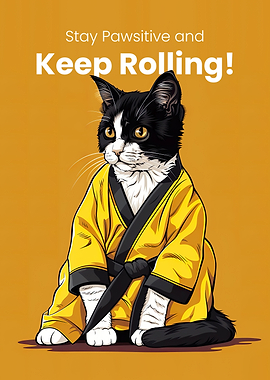 Young Cat in Jiujitsu Suit