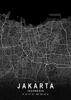 Jakarta Dark Map