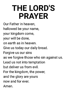THE LORDS PRAYER WHITE
