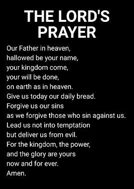 THE LORDS PRAYER BLACK