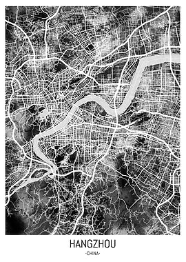 Hangzhou China City Map