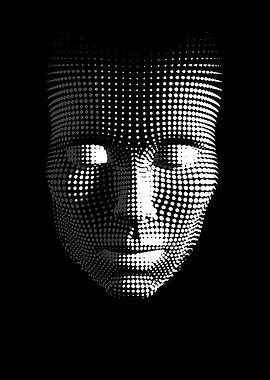 Abstract art of woman face