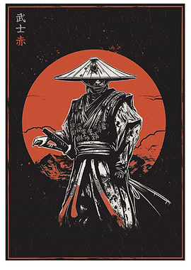 Samurai Warrior Red Sun