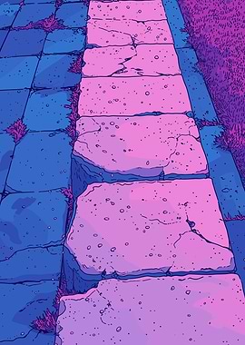 Road Lofi Pink Retro