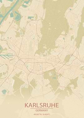 Karlsruhe Germany City Map