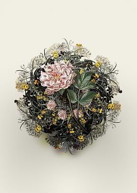 Vintage Tree Peony Wreath