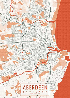 Aberdeen City Map Bohemian