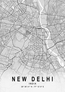 New Delhi Light Map