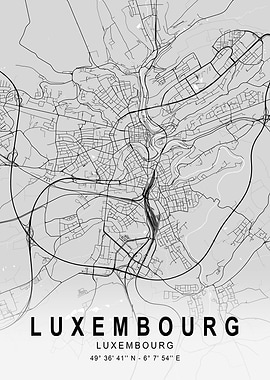Luxembourg Light Map