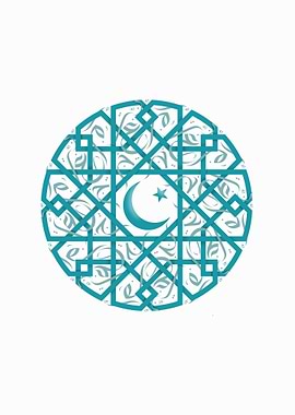 Blue Arabesque Crescent