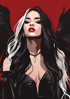 Gothic Dark Angel Emo Girl