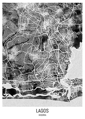 Lagos Nigeria City Map