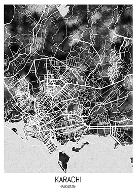 Karachi Pakistan City Map